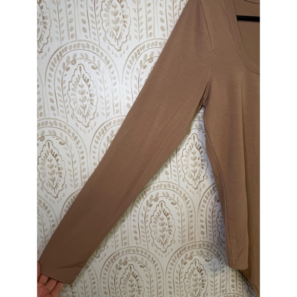 Abercrombie & Fitch Soft AF Collection Square Neck Long Sleeve Bodysuit Tan M - Picture 3 of 10